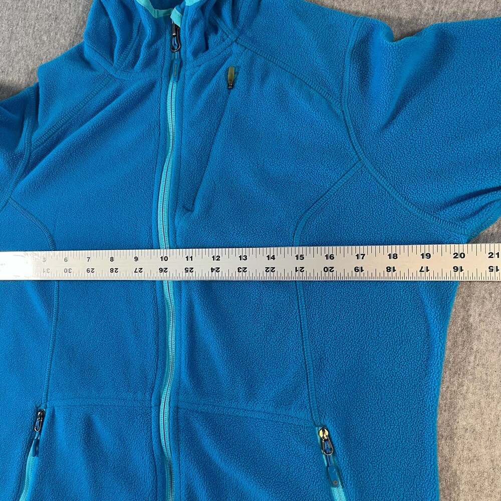 Marmot Teal Blue Polartec Full-Zip Fleece Hoodie Jacket Women’s L - Picture 2 of 8